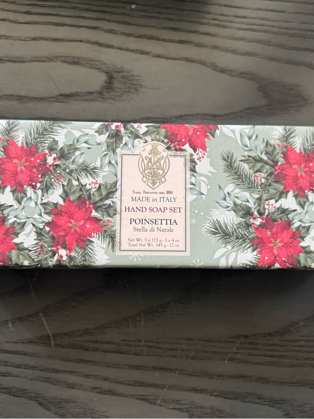 Poinsettia Hand Soap Set - Red Floral Gift Box